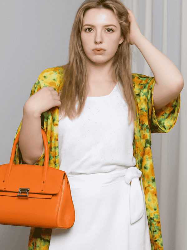 Spolverino verde estampado